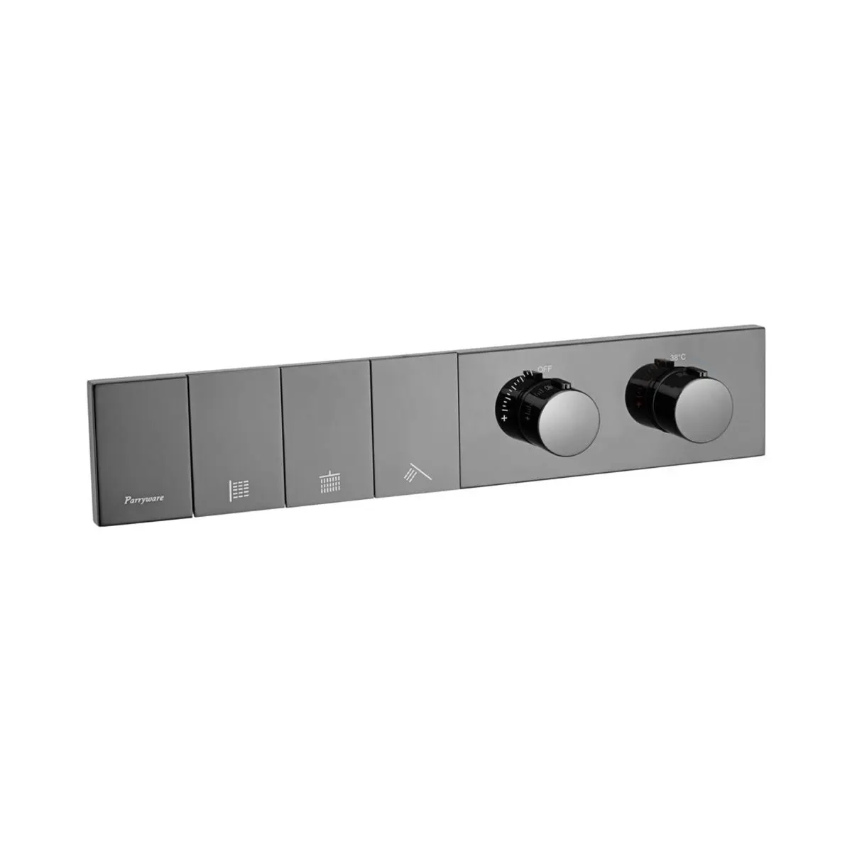Parryware 3 way thermostatic diverter harmony T5148A5 T5148A5 Shiny Black - image 1