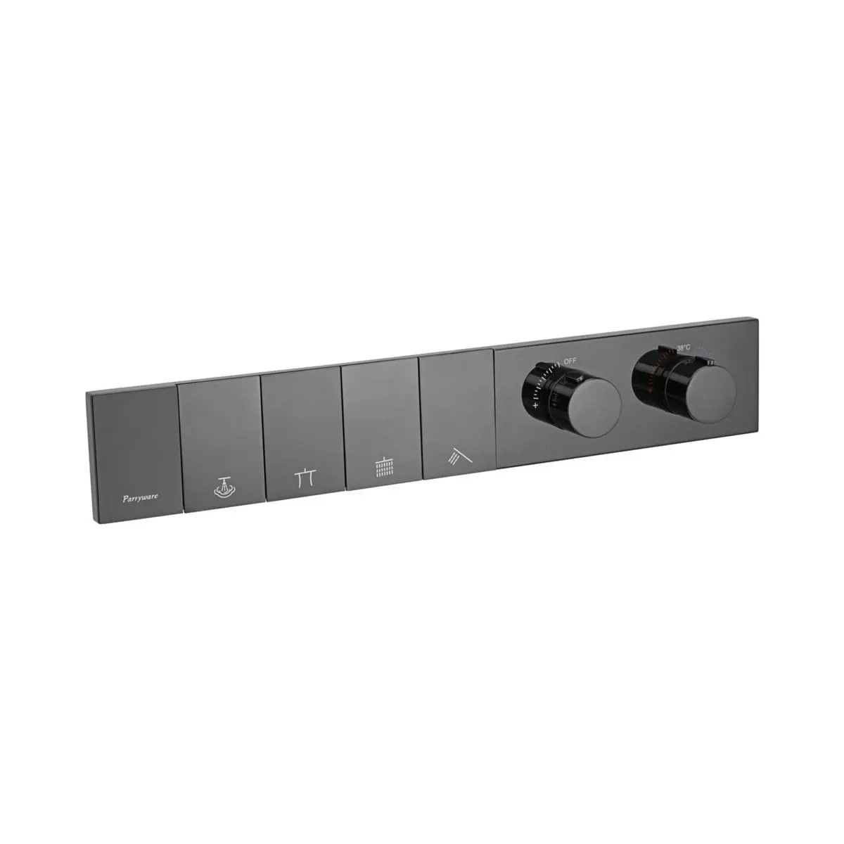 Parryware 4 way thermostatic diverter harmony T5149A5 T5149A5 Shiny Black - image 1