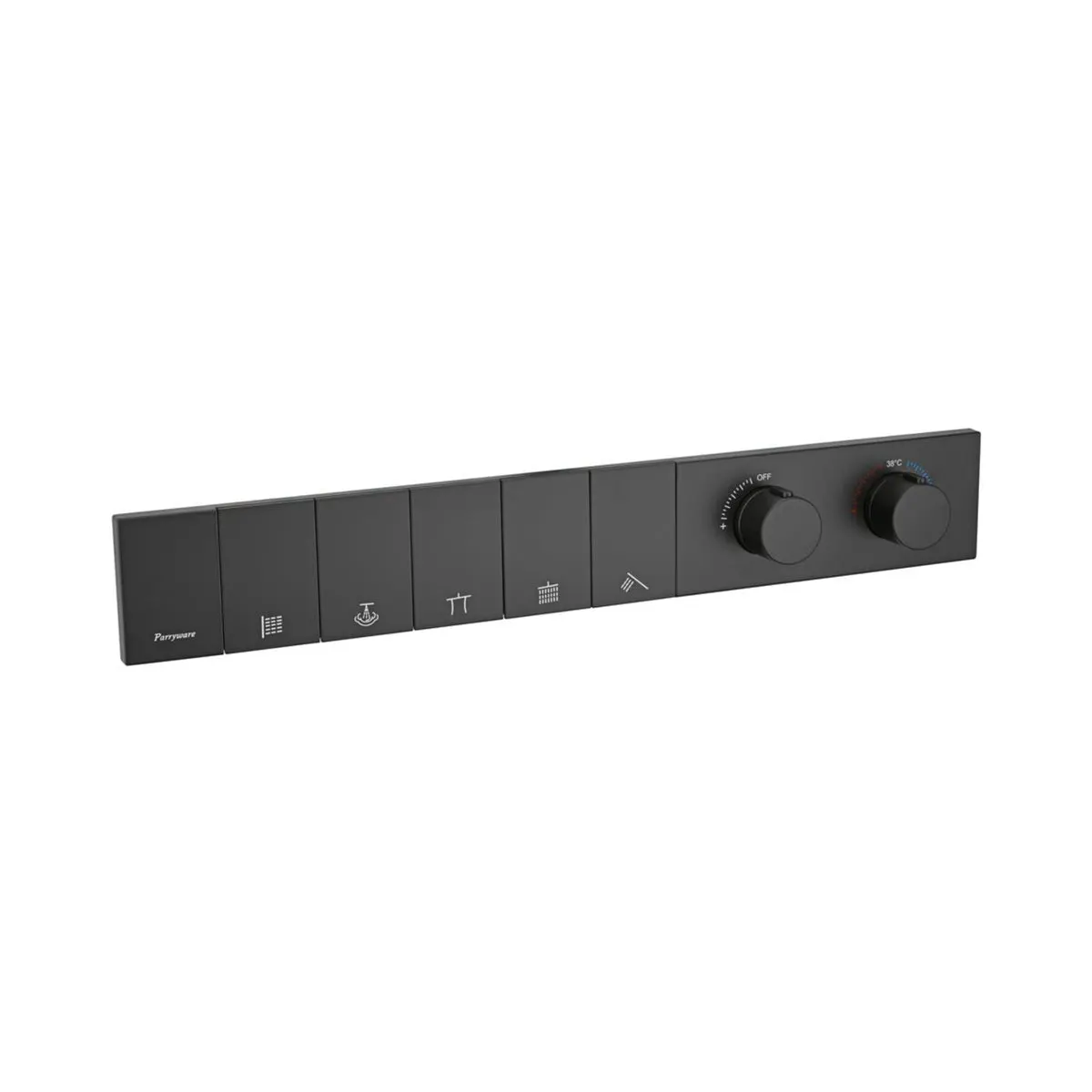 Parryware 5 way thermostatic diverter harmony T51507C T51507C Matt Black - image 1