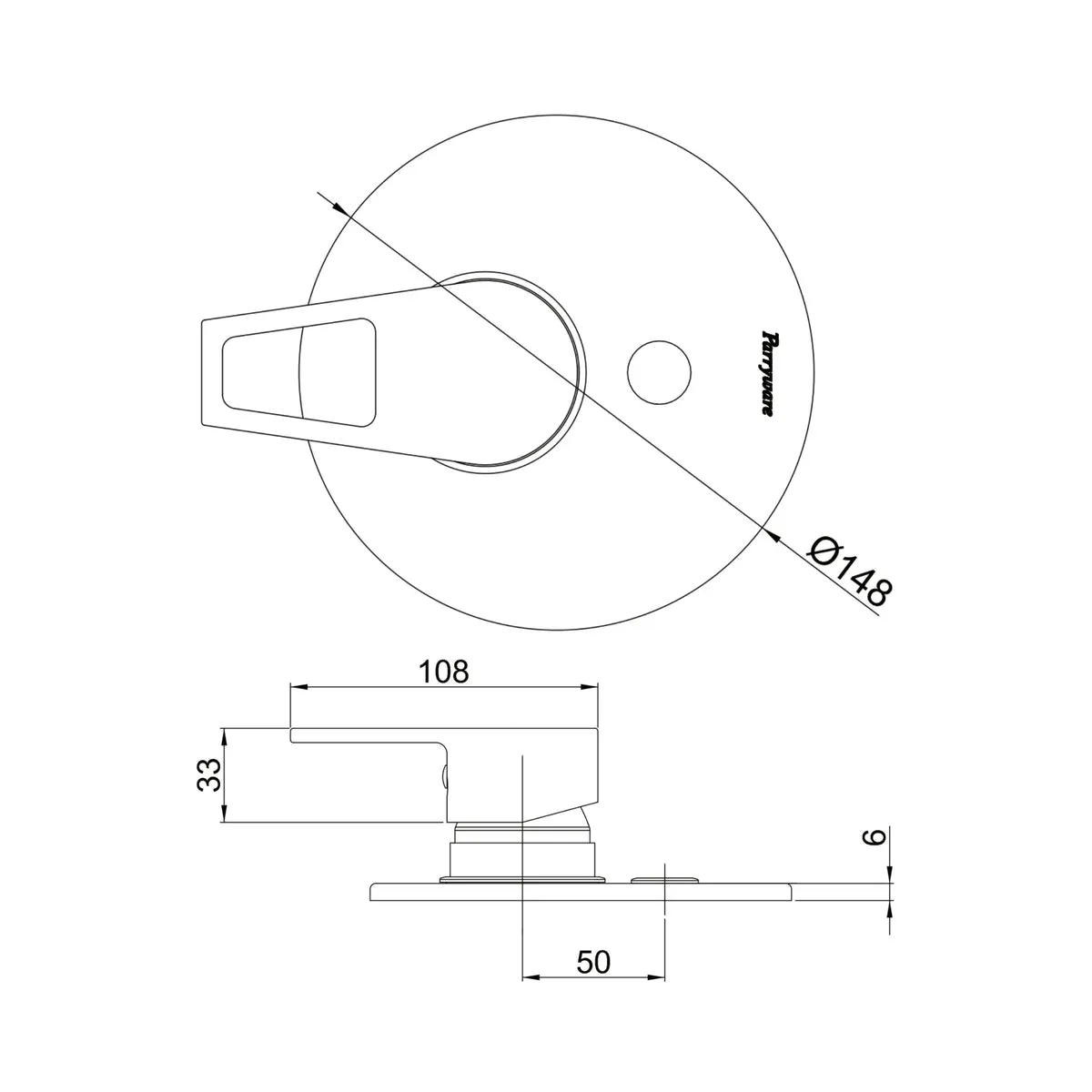 Parryware 2 way diverter espirion T7250A1 T7250A1 Chrome - image 2
