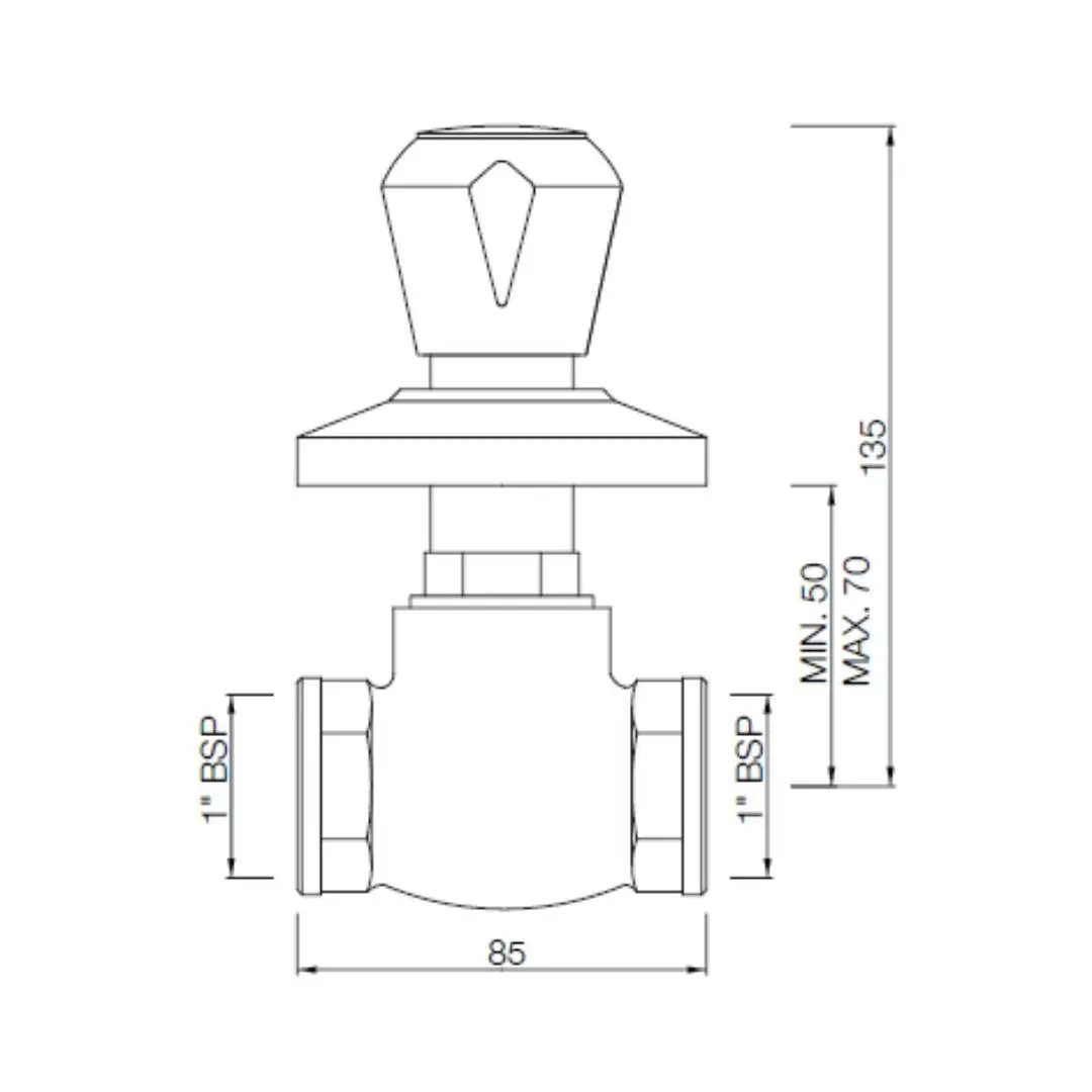 Essco wc area flush tap Marvel MVF-CHR-553 Chrome - image 2
