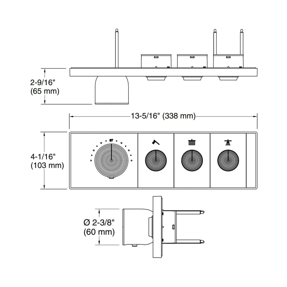 Kohler 3 way thermostatic diverter anthem 26347IN-9-BRD 26347IN-9-BRD Brushed Rose Gold - image 2
