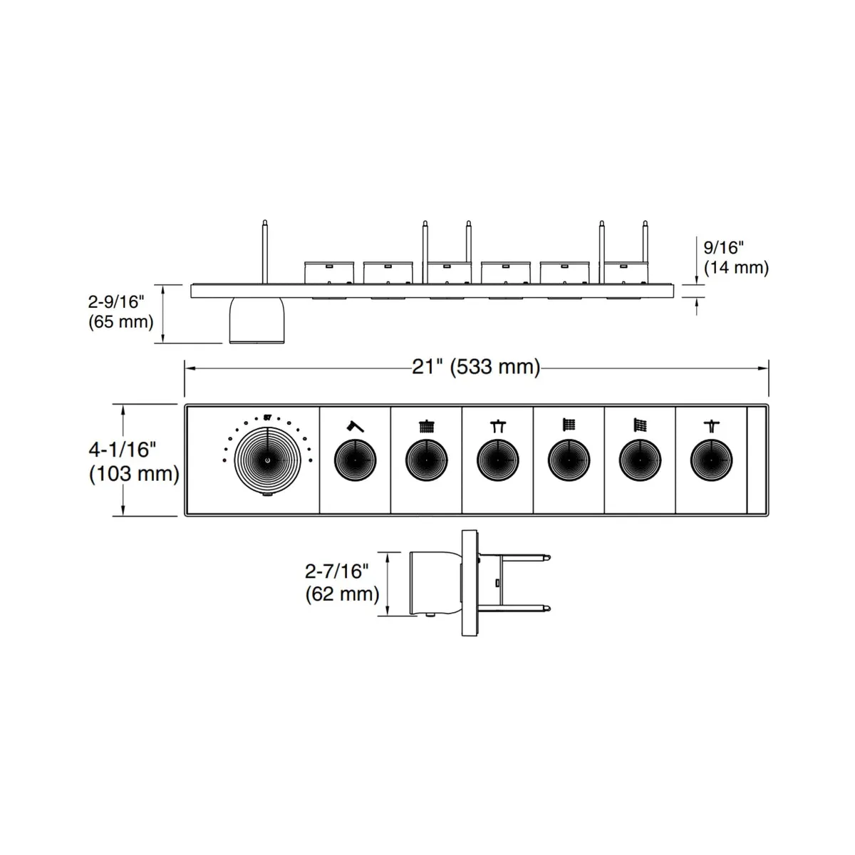 Kohler 6 way thermostatic diverter anthem 26350IN-9-CP 26350IN-9-CP Chrome - image 2
