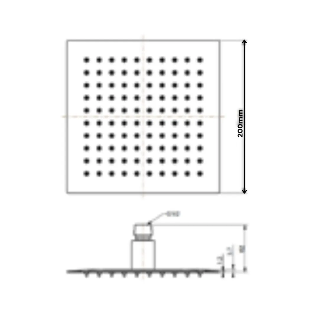 American Standard single flow overhead shower FFASS032-006500BC0 FFASS032-006500BC0 Chrome - image 2