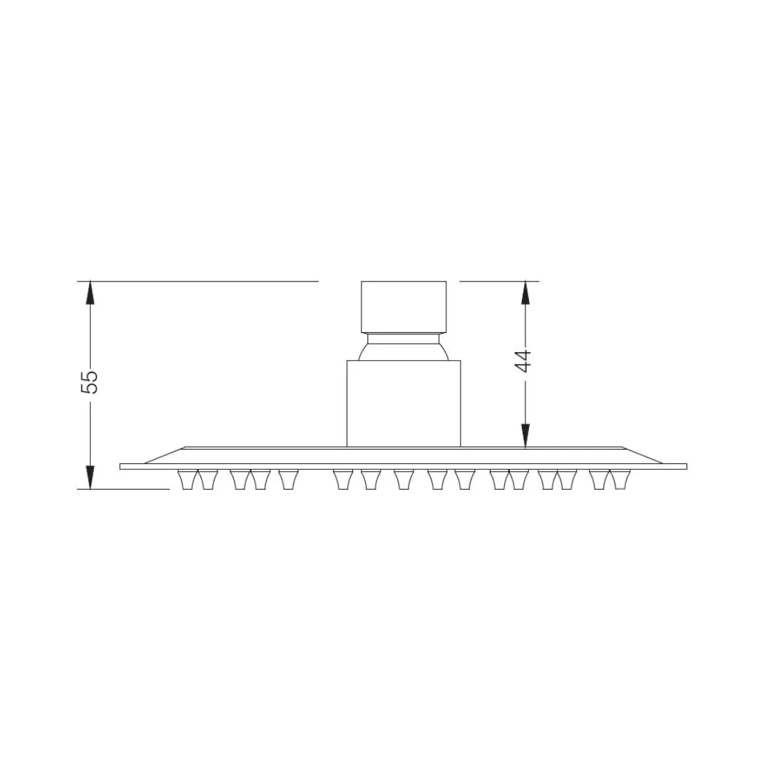 Parryware single flow overhead shower T9852A1 T9852A1 Chrome - image 2