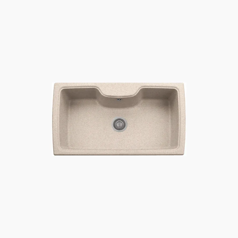 Nirali Corex Quartz Kitchen Sink, 34 x 19.68 in PC-NIR-COREX-34195-BEGR Beige Granite - image 1