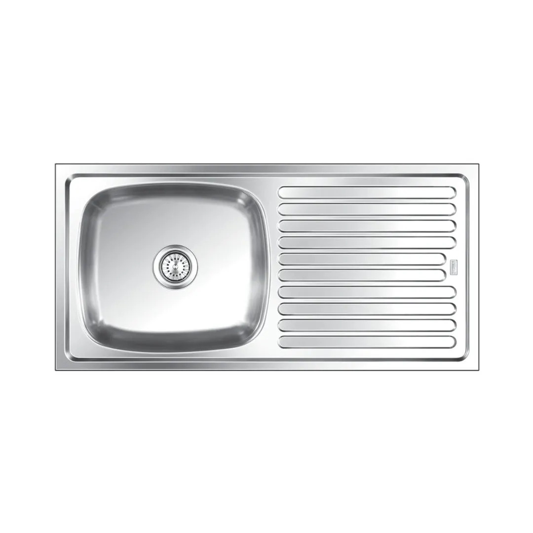 Nirali stainless steel sink popular range elegance small ( 36 x 18 inches ) PC-NIR-ELEGANCESMA-3618-GLO Glossy - image 1
