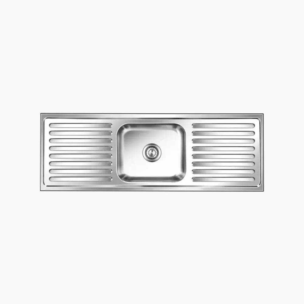 Nirali Elegant Glory Small Stainless Steel Kitchen Sink, 51 x 18 in PC-NIR-ELEGANTGLOSMA-5118-GLO Glossy - image 1