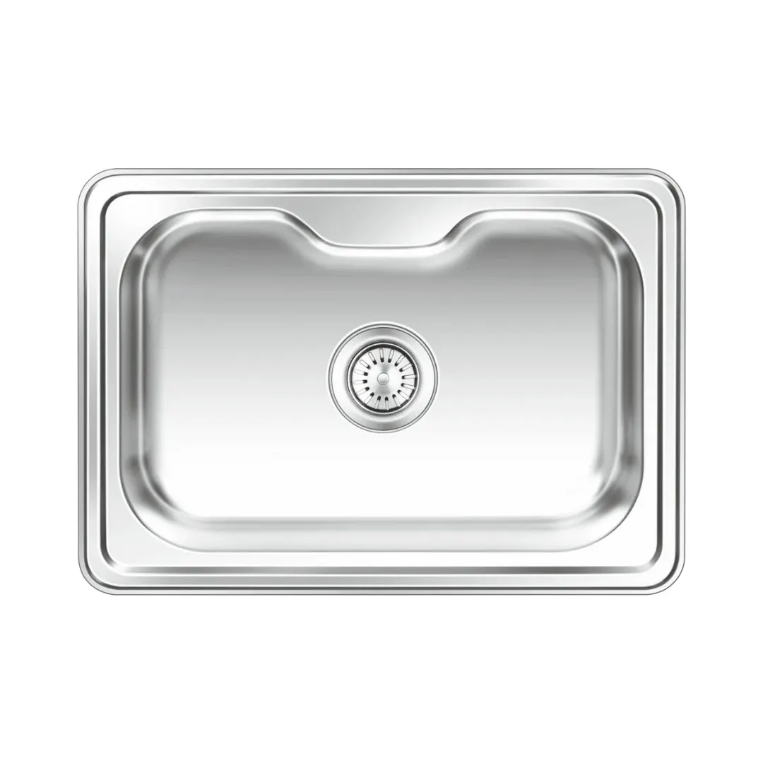 Nirali stainless steel sink d'signo range eureka Delux big ( 31.5 x 20 inches ) PC-NIR-EUREKADELBIG-31520-GLO Glossy - image 1