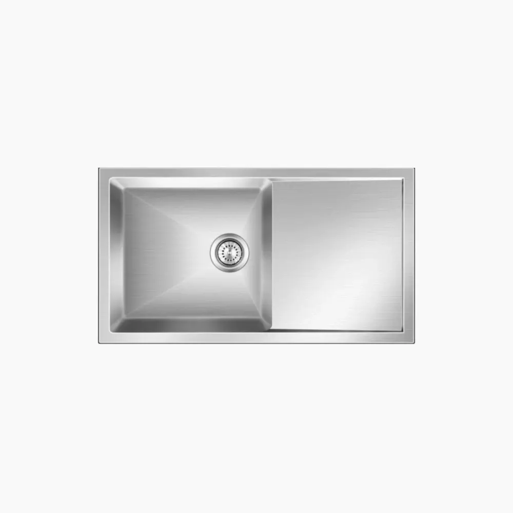 Nirali Eva Stainless Steel Kitchen Sink, 36 x 20 in PC-NIR-EVA-3620-SAT Hairline Satin - image 1