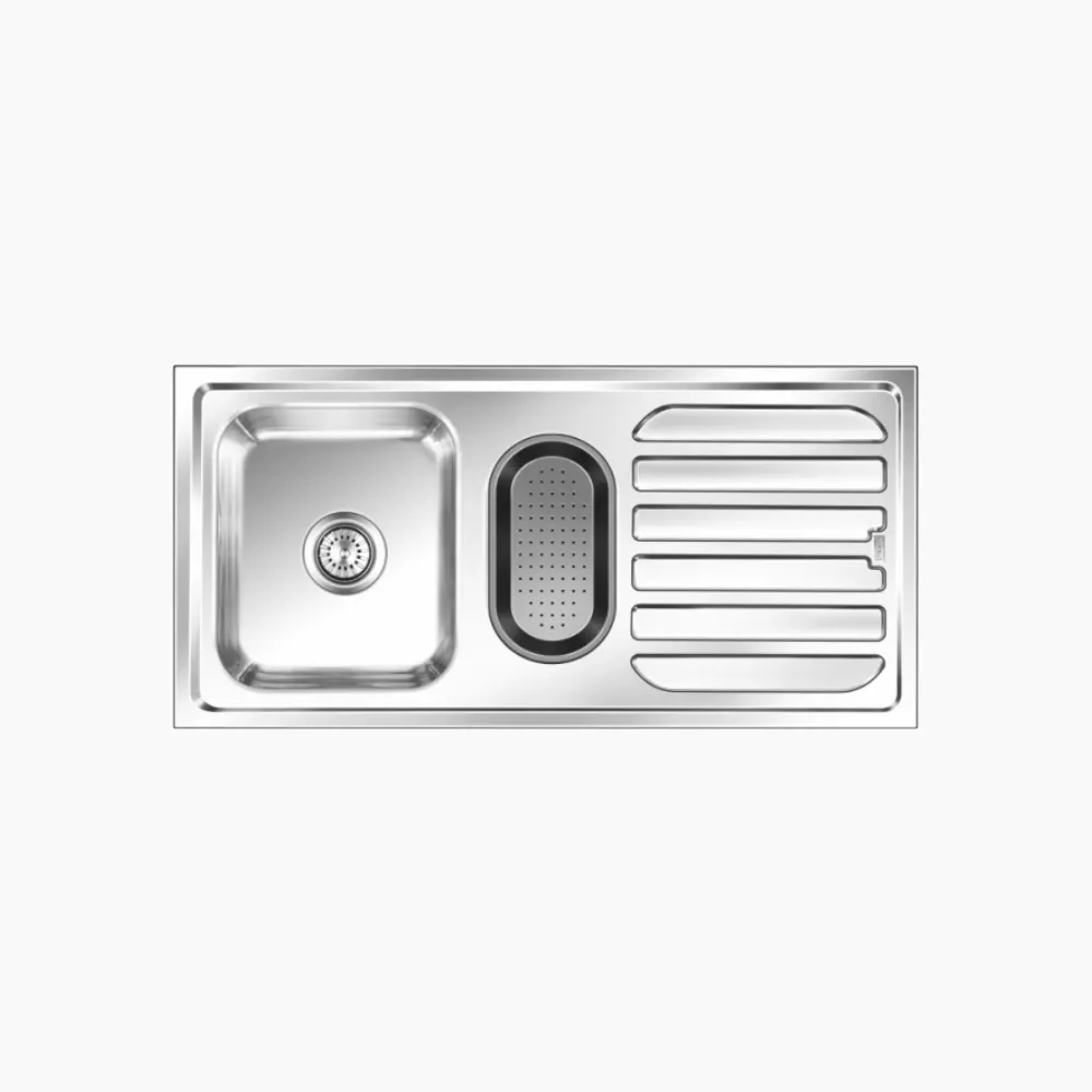 Nirali Fabulous Big Stainless Steel Kitchen Sink, 1.5 Bowl, 48 x 20 in PC-NIR-FABULOUSBIG-4820-ANSC Anti Scratch - image 1