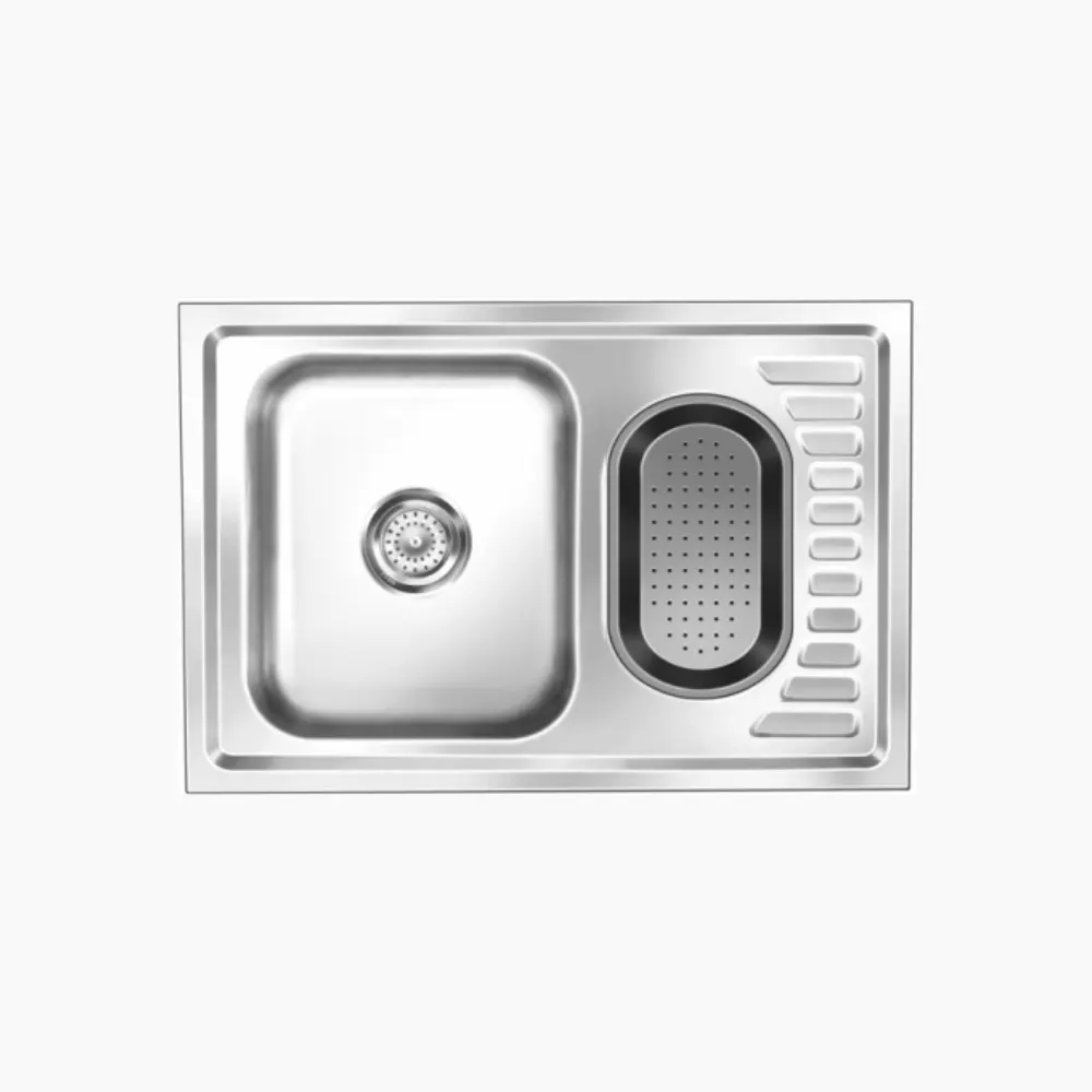 Nirali Fantasy Big Stainless Steel Kitchen Sink, 1.5 Bowl, 34 x 20 in PC-NIR-FANTASYBIG-3420-ANSC Anti Scratch - image 1