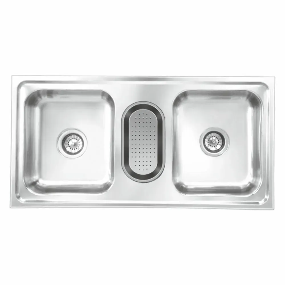 Nirali Galaxy Stainless Steel Kitchen Sink, 1.5 Bowl, 41 x 20 in PC-NIR-GALAXY-4120-ANSC Anti Scratch - image 1