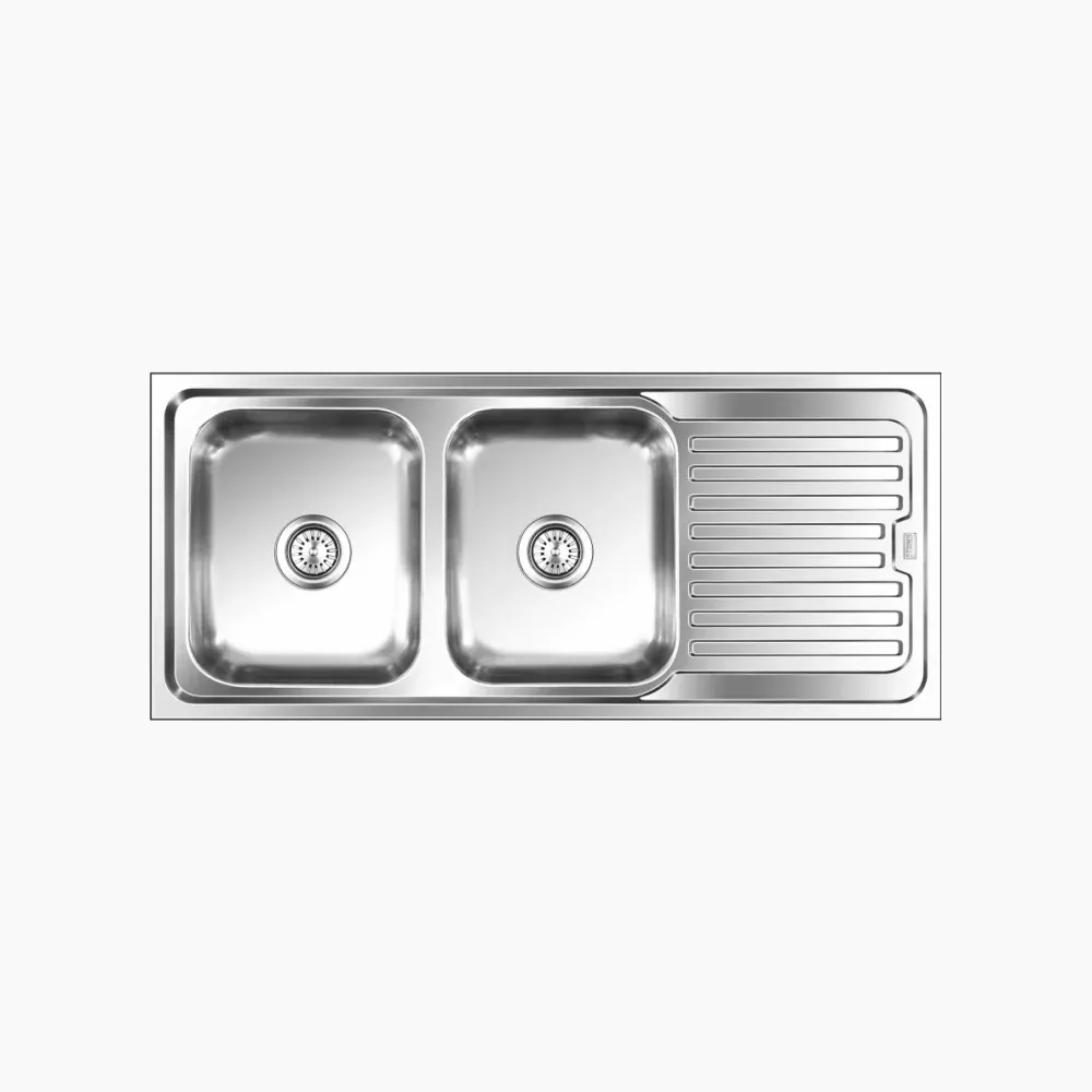 Nirali Graceful Elegance Big Stainless Steel Kitchen Sink, 61 x 20 in PC-NIR-GRACEFULELEBIG-6120-GLO Glossy - image 1