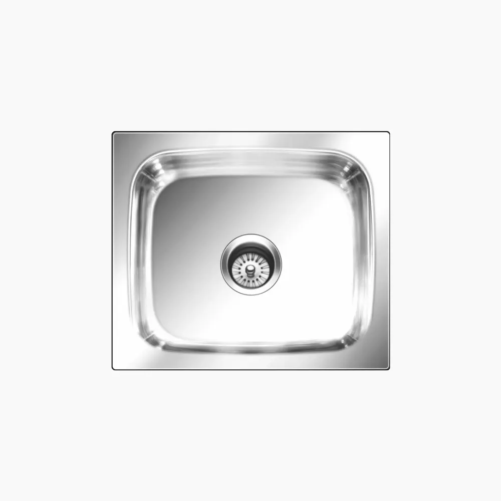 Nirali Grace Plain Master Stainless Steel Kitchen Sink, 16 x 14 in PC-NIR-GRACEPLAMAS-1614-SAT Satin - image 1
