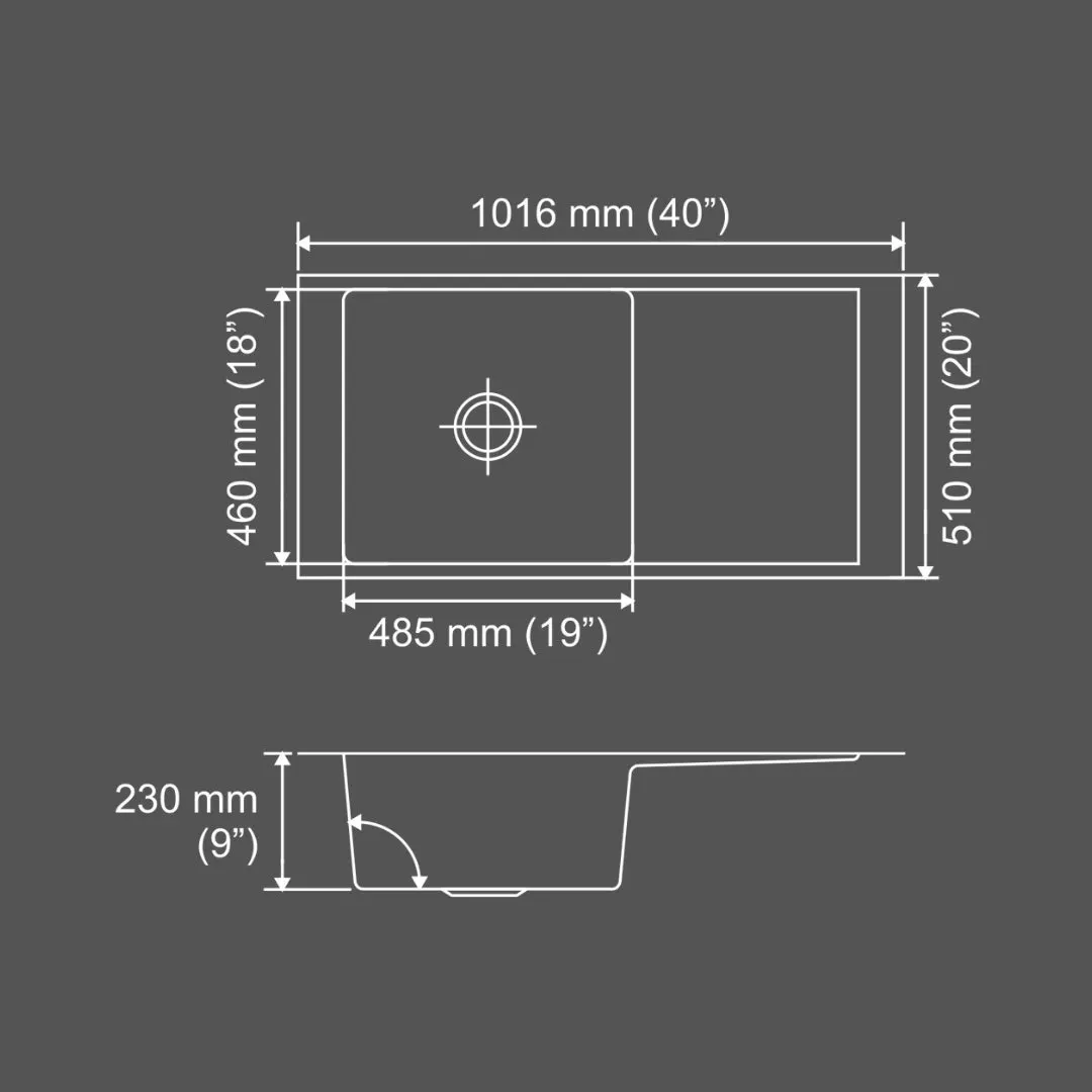 Nirali stainless steel sink magnus range maestro big ( 40 x 20 inches ) PC-NIR-MAESTROBIG-4020-SAT Satin - image 3