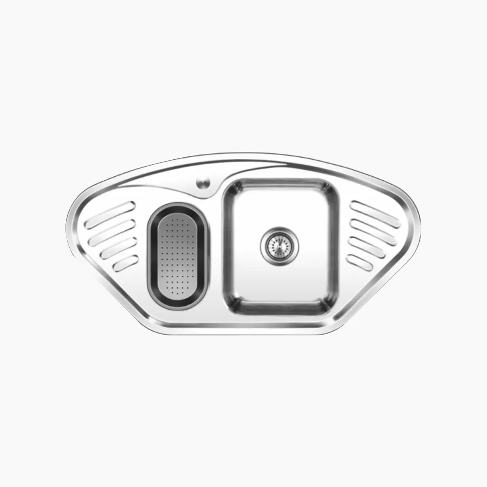 Nirali Monarch Stainless Steel Kitchen Sink, 1.5 Bowl, 41 x 21 in PC-NIR-MONARCH-4121-ANSC Anti Scratch - image 1