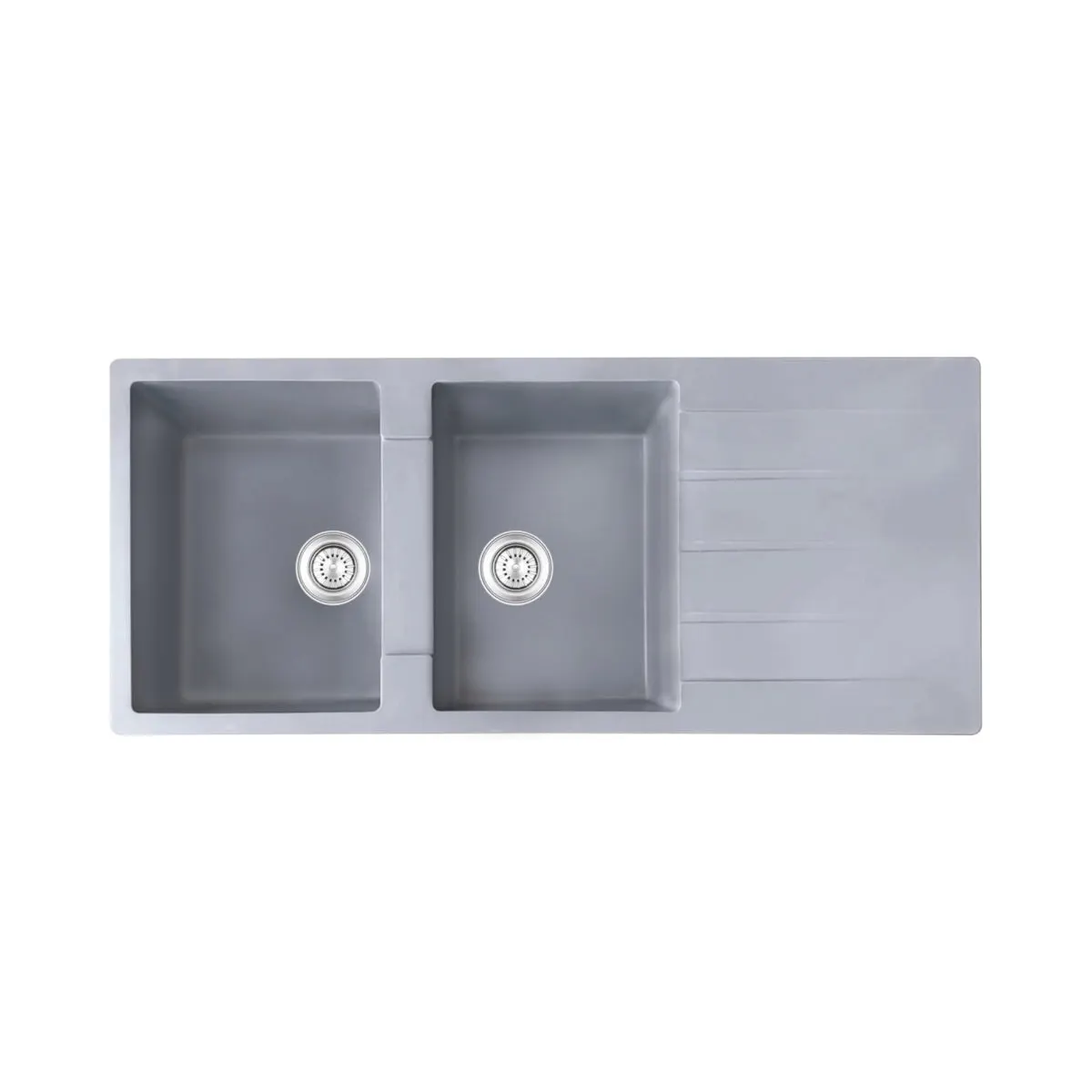 Nirali quartz sink quartz range nelida lv 2 ( 46 x 20 inches ) PC-NIR-NELIDALV2-4620-GRE Grey - image 1