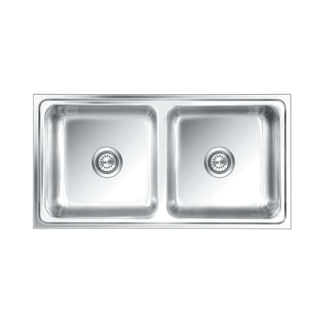 Nirali stainless steel sink silent square range Opal big ( 41 x 21.5 inches ) PC-NIR-OPALBIG-41215-GLO Glossy - image 1