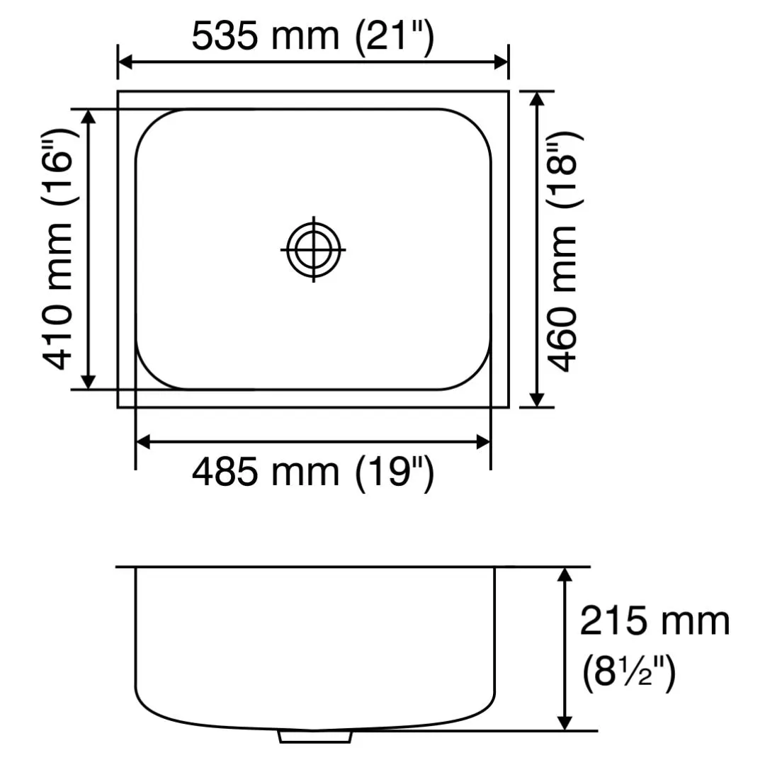 Nirali stainless steel sink rectangular straight range orra ( 21 x 18 inches ) PC-NIR-ORRA-2118-SAT Satin - image 2