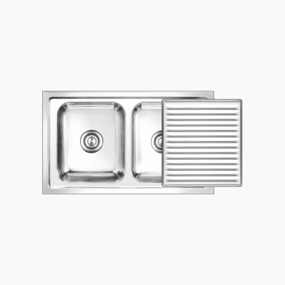Nirali Super Slider Big Stainless Steel Kitchen Sink, 33.5 x 20 in PC-NIR-SUPERSLIBIG-33520-ANSC Anti Scratch - image 1