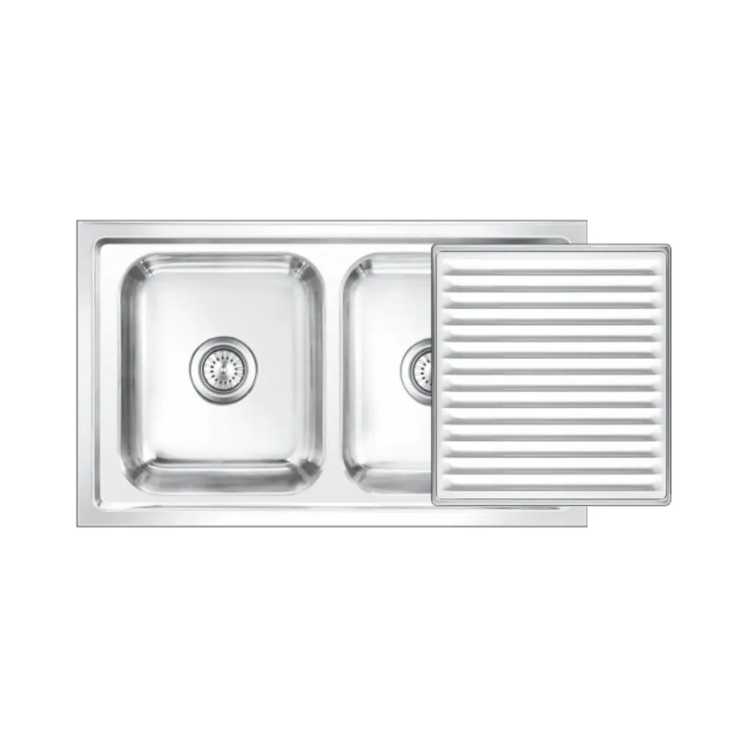 Nirali stainless steel sink d'signo range super slider big ( 33.5 x 20 inches ) PC-NIR-SUPERSLIBIG-33520-SAT Satin - image 1