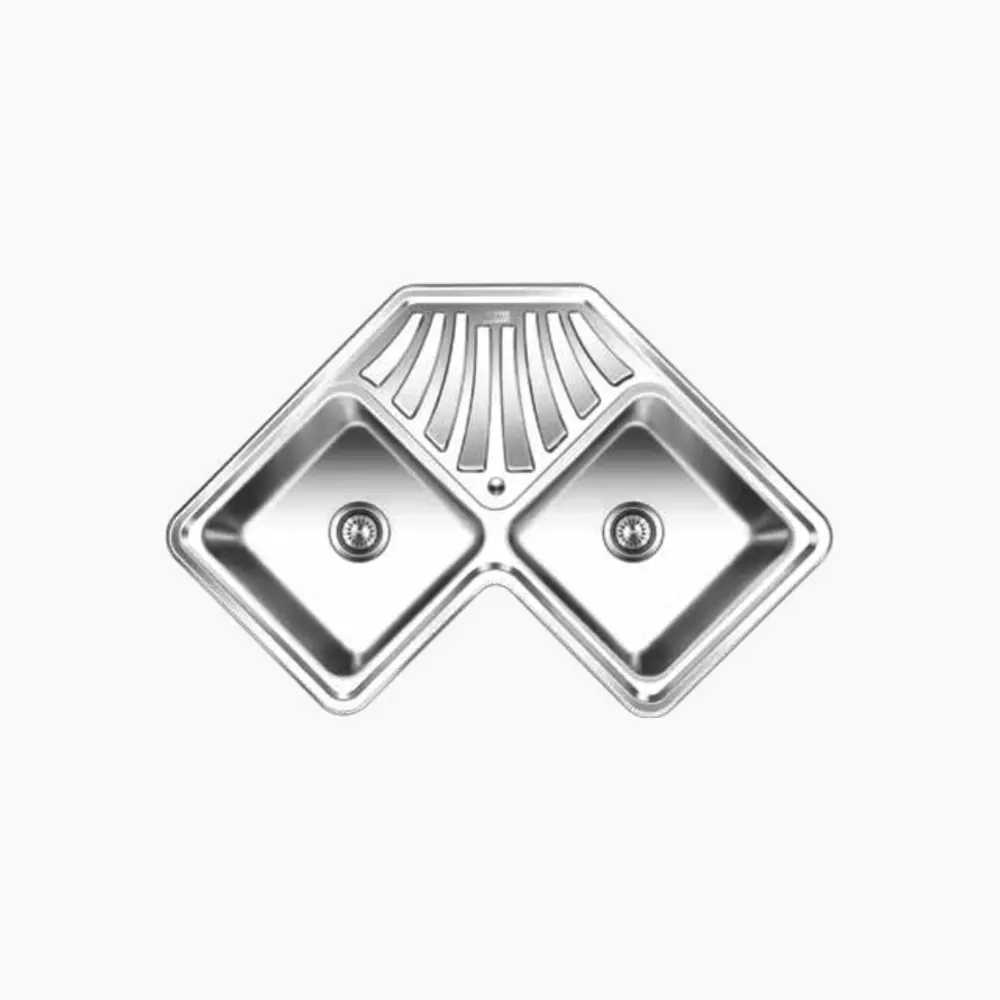 Nirali Wonder Corner Stainless Steel Kitchen Sink, 36 x 20 in PC-NIR-WONDERCOR-3620-GLO Glossy - image 1