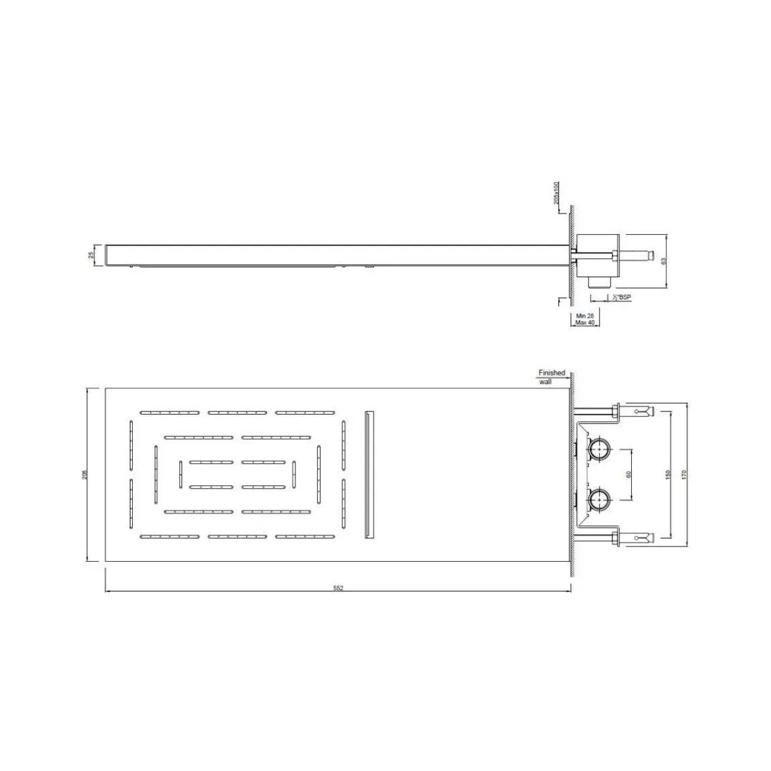 Jaquar multi flow overhead shower OHS-BLM-1649 Black Matt - image 2