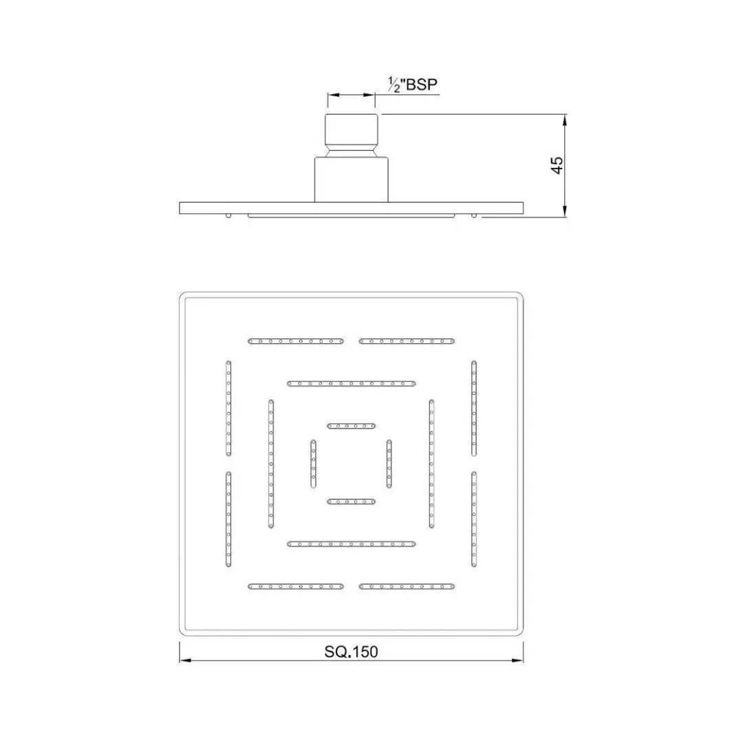 Jaquar single flow overhead shower OHS-CHR-1605 Chrome - image 2