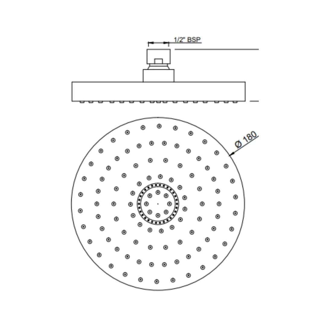 Jaquar single flow overhead shower OHS-CHR-1757 Chrome - image 3
