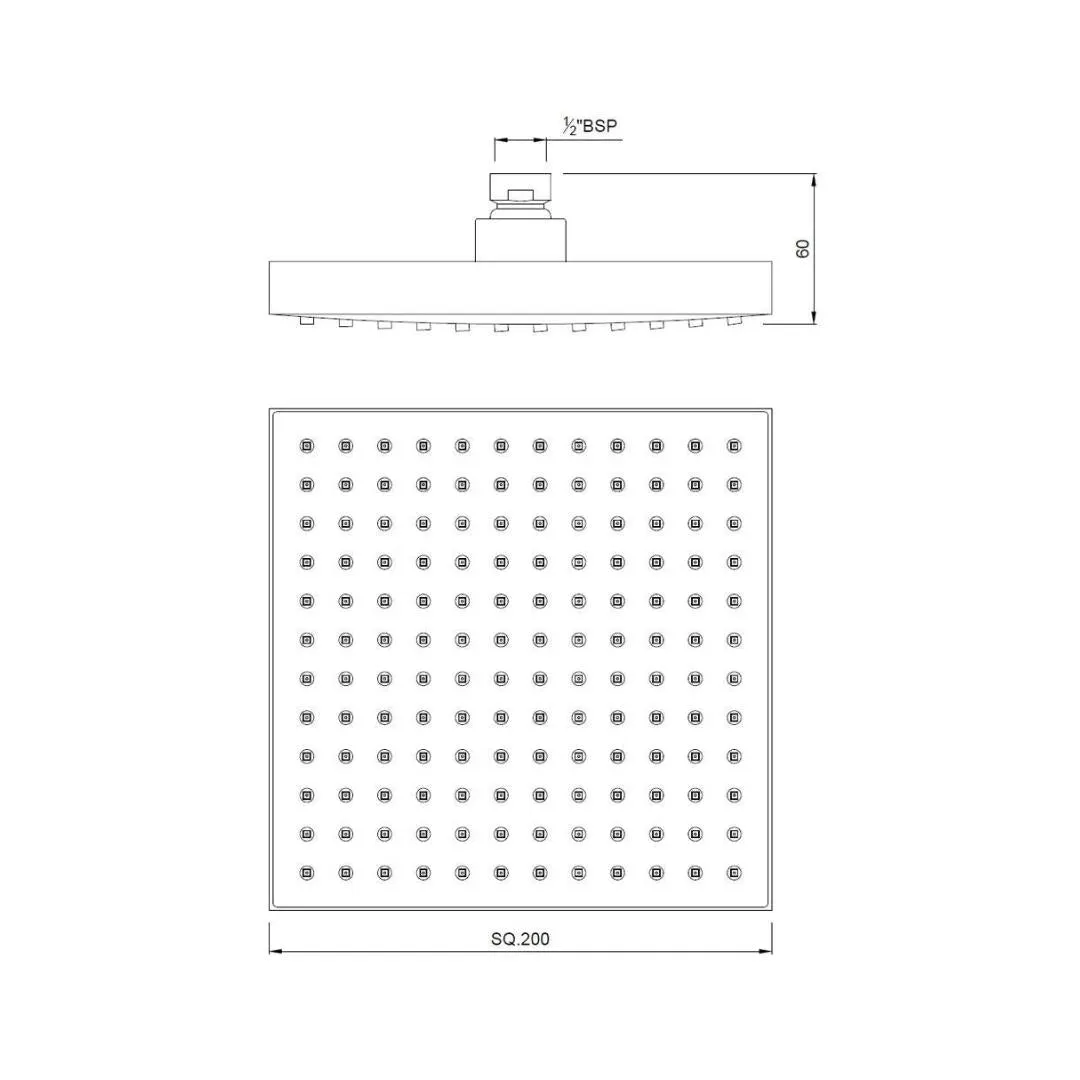 Jaquar single flow overhead shower OHS-CHR-35497 Chrome - image 3