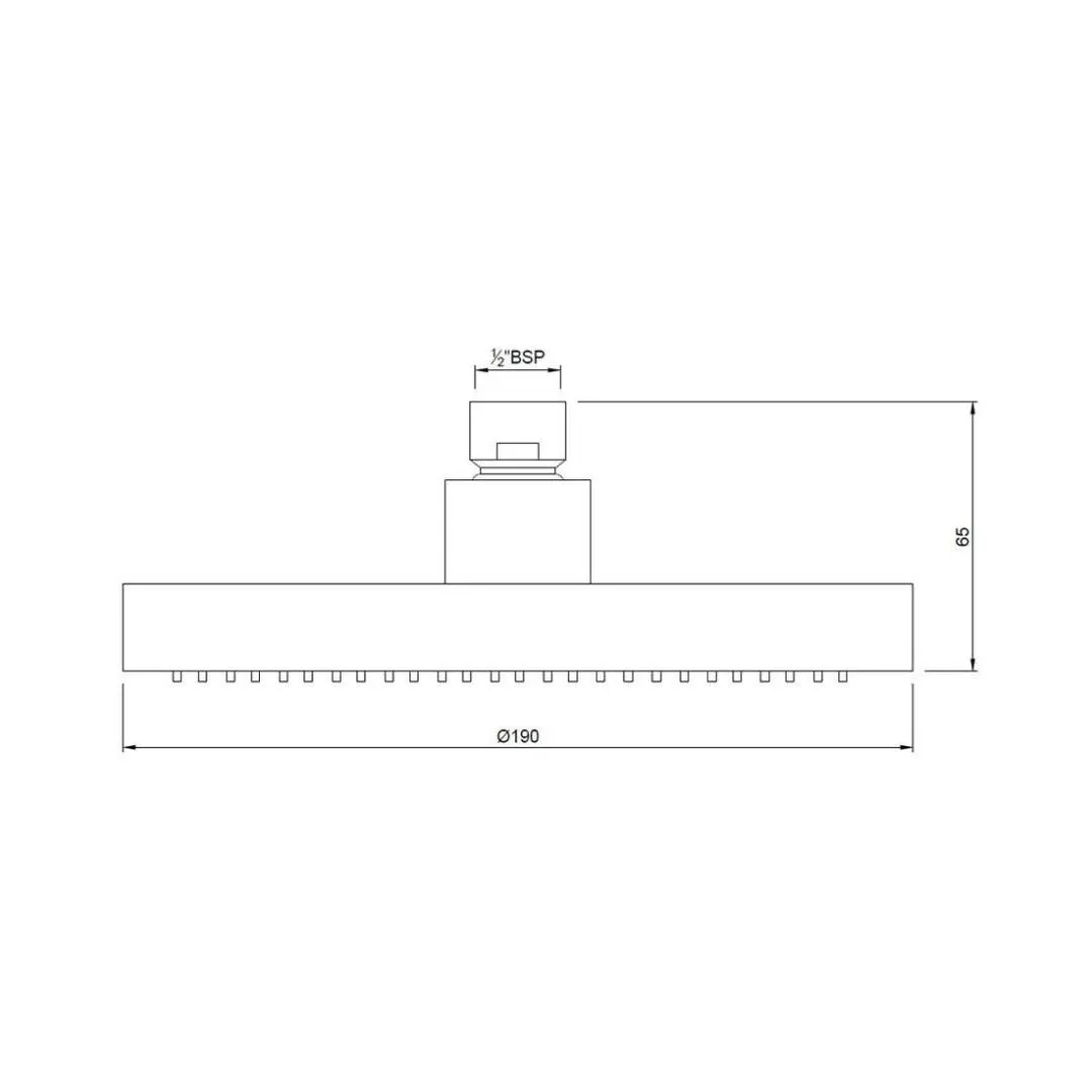 Jaquar single flow overhead shower OHS-CHR-497N Chrome - image 3