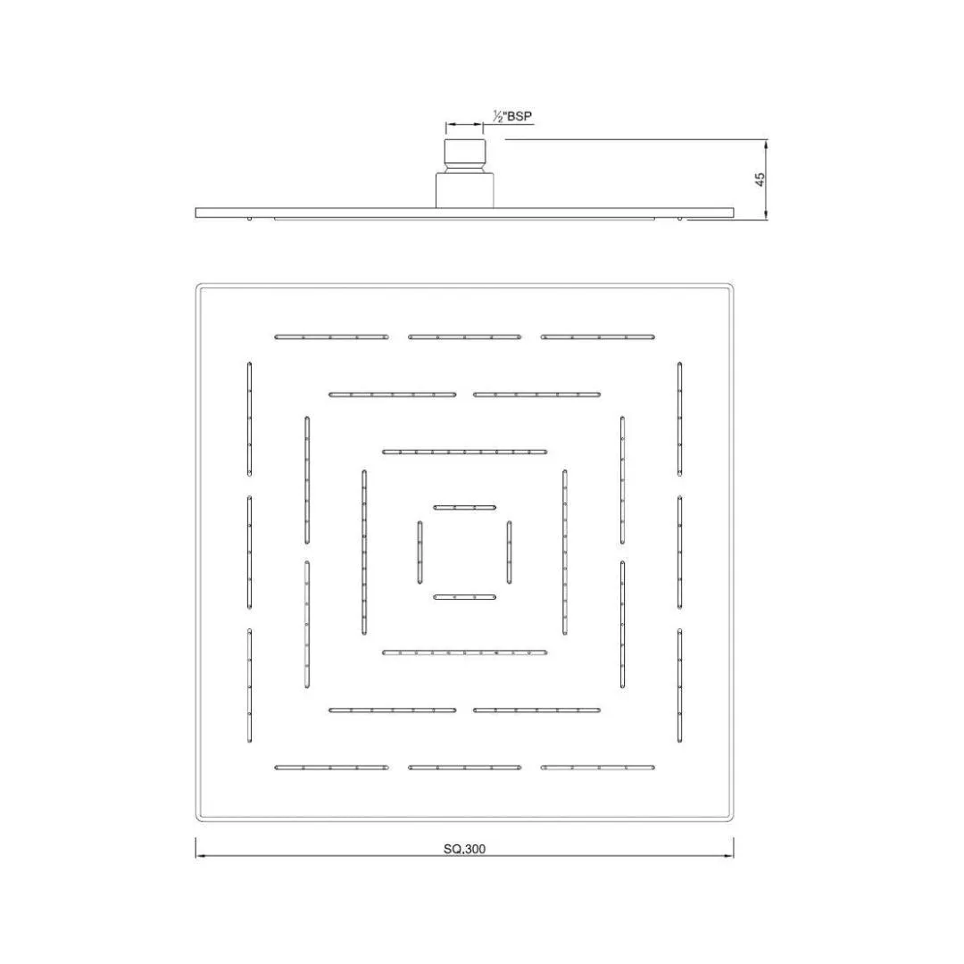 Jaquar single flow overhead shower OHS-GDS-1639 Gold Dust - image 2