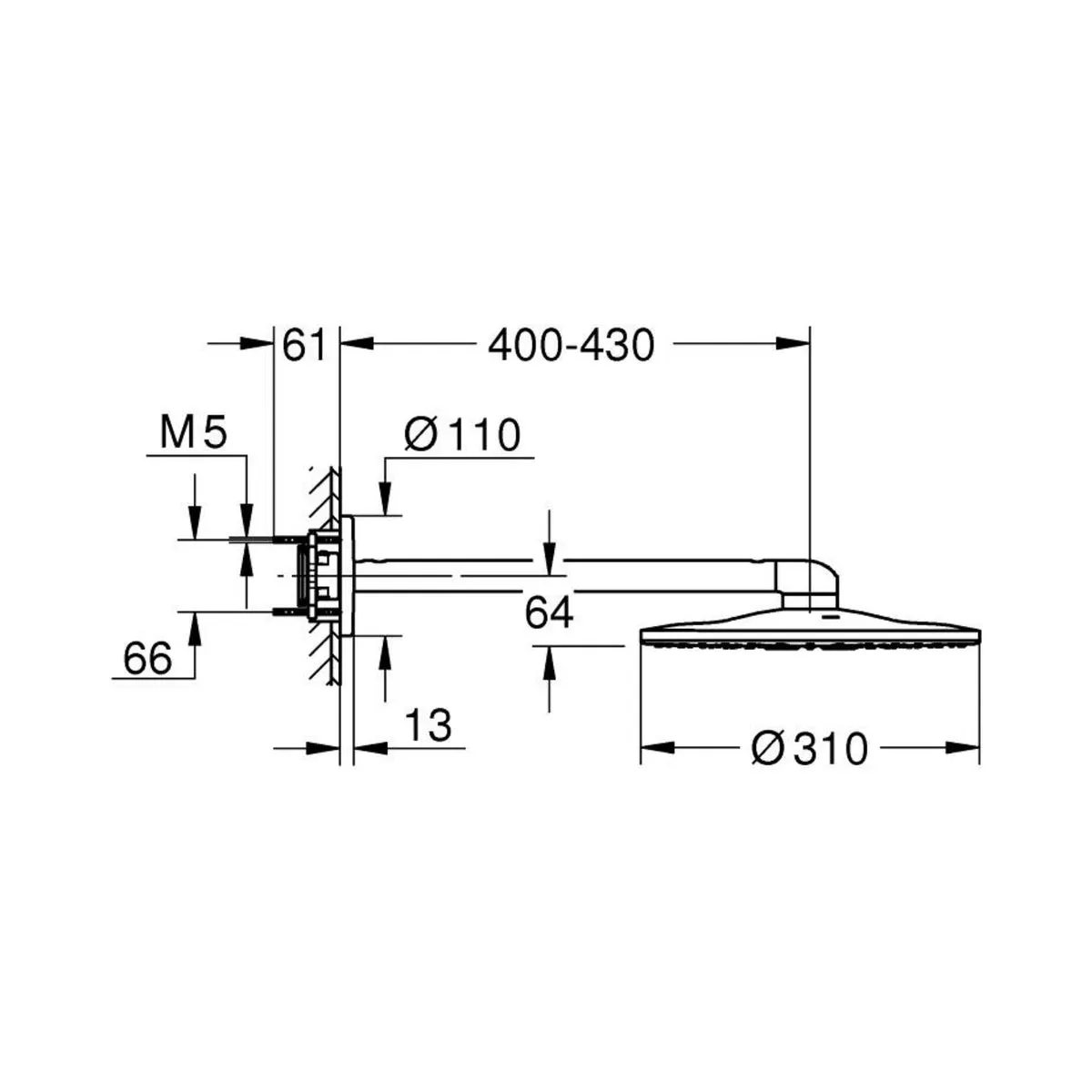 Grohe multi flow overhead showers smartactive 26475GN0 26475GN0 Brushed Cool Sunrise - image 3