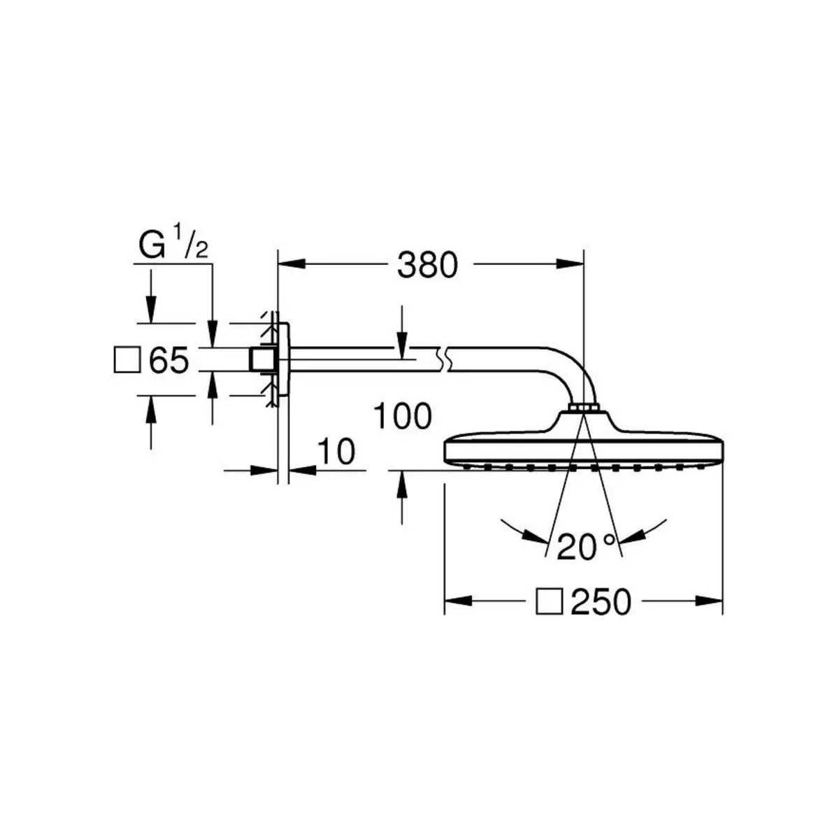 Grohe single flow overhead showers tempesta 26687AL0 26687AL0 Brushed Hard Graphite - image 5