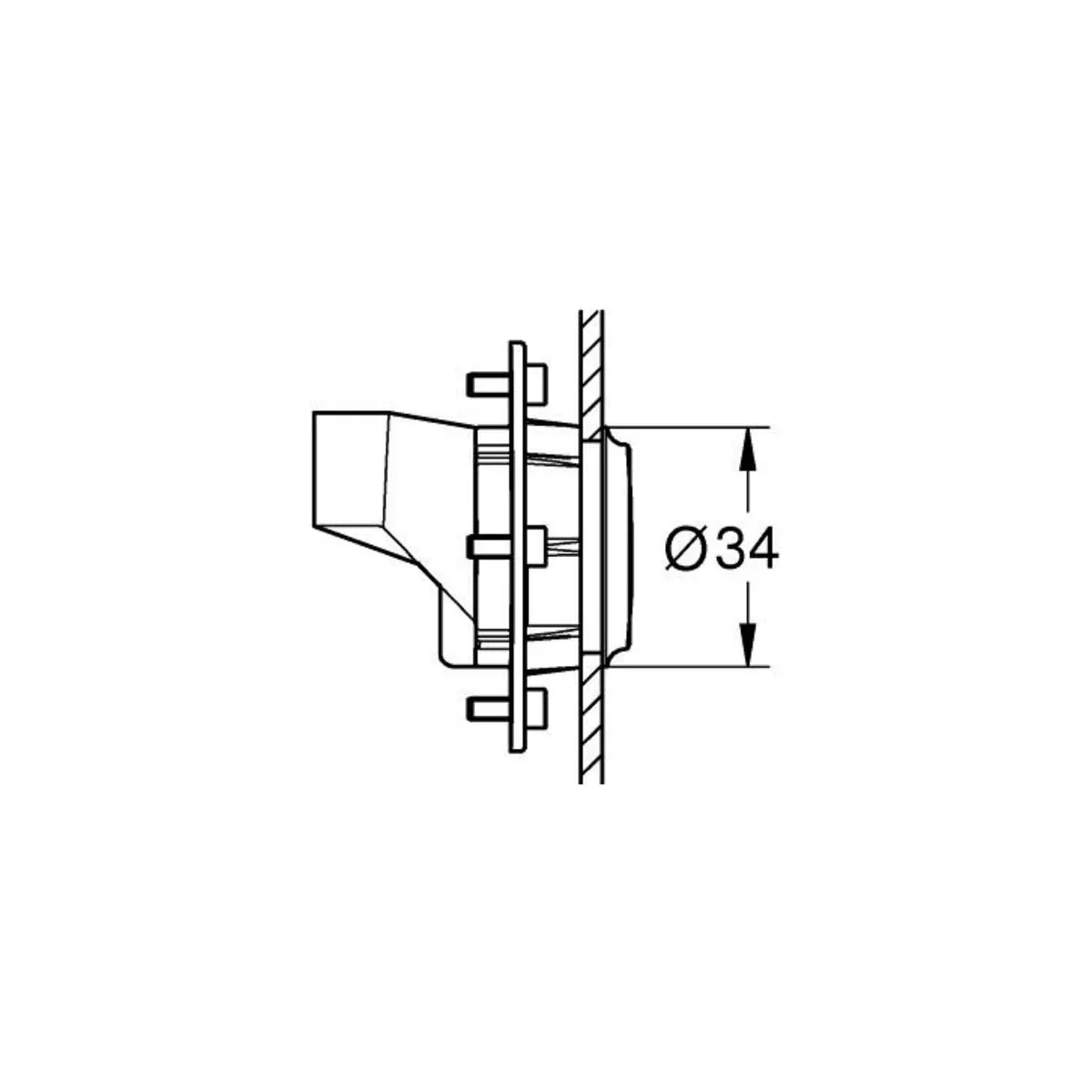Grohe single flow overhead showers aqua 26737000 26737000 Chrome - image 4
