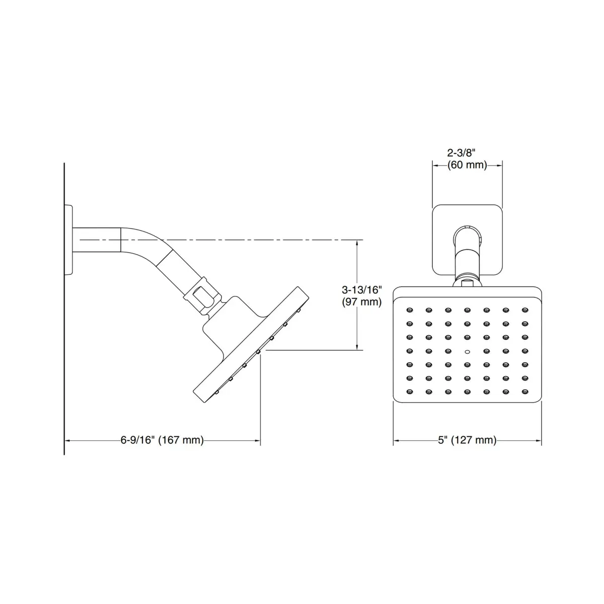 Kohler single flow overhead shower parallel 22645IN-CP 22645IN-CP Chrome - image 2