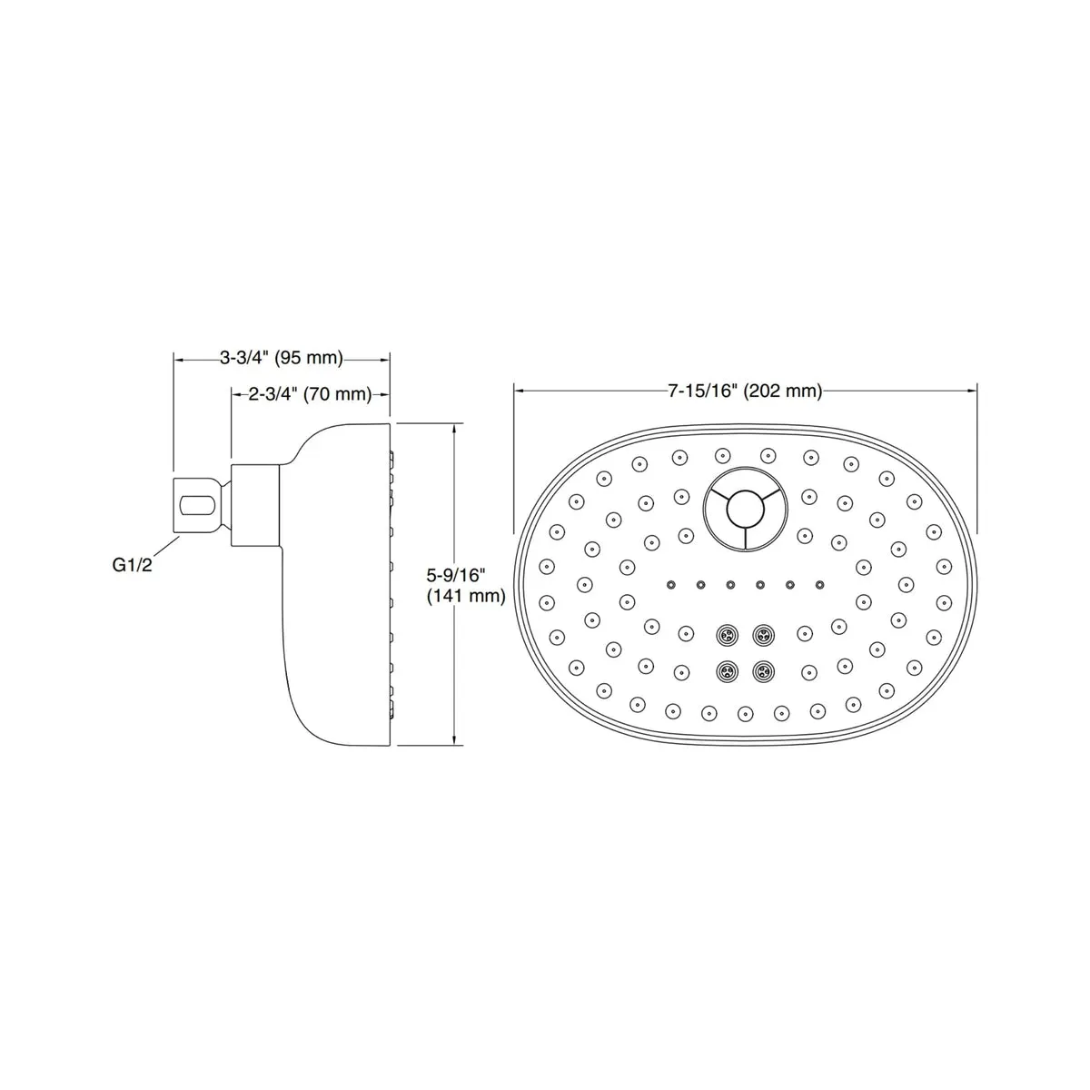 Kohler multi flow overhead shower statement 26290IN-BL 26290IN-BL Black Matt - image 4