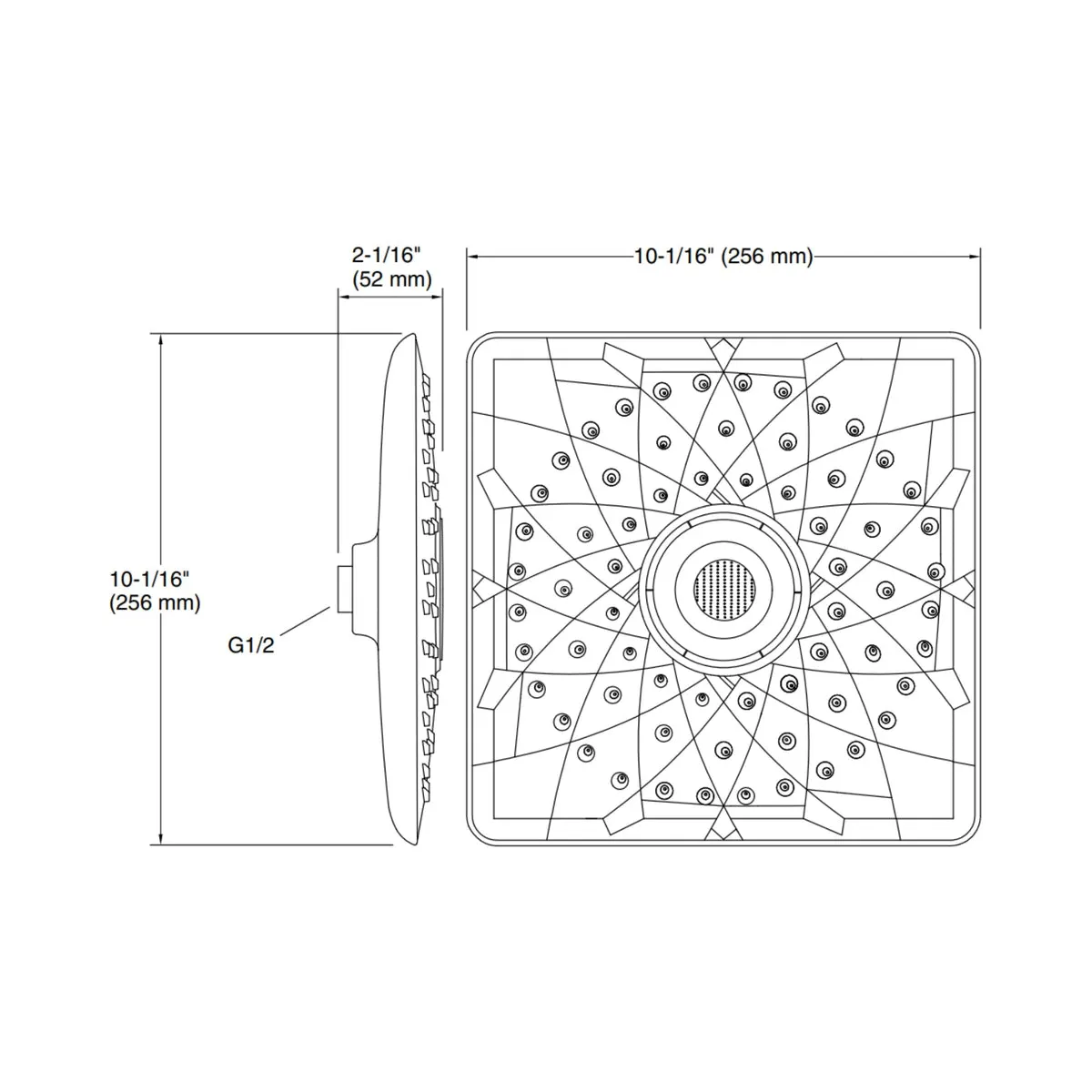 Kohler single flow overhead shower rain max 26855IN-BRD 26855IN-BRD Brushed Rose Gold - image 3