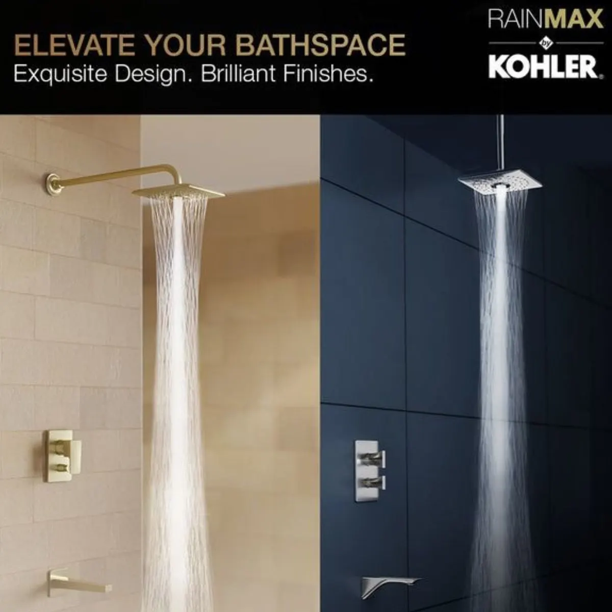 Kohler single flow overhead shower rain max 26855IN 26855IN Chrome - image 2