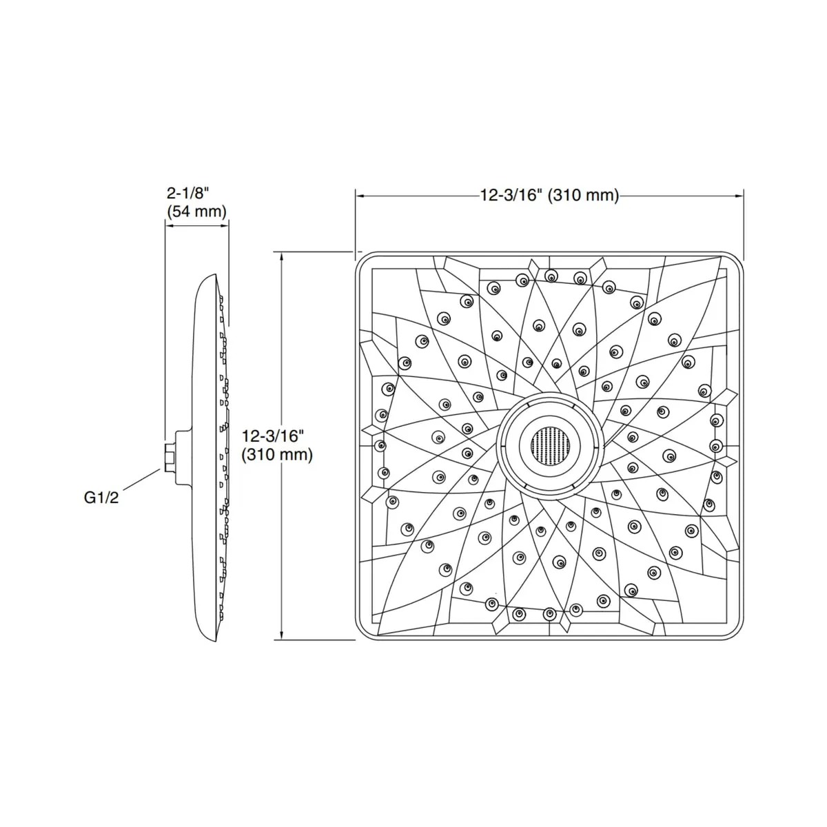 Kohler single flow overhead shower rain max 26856IN 26856IN Matte Black - image 2