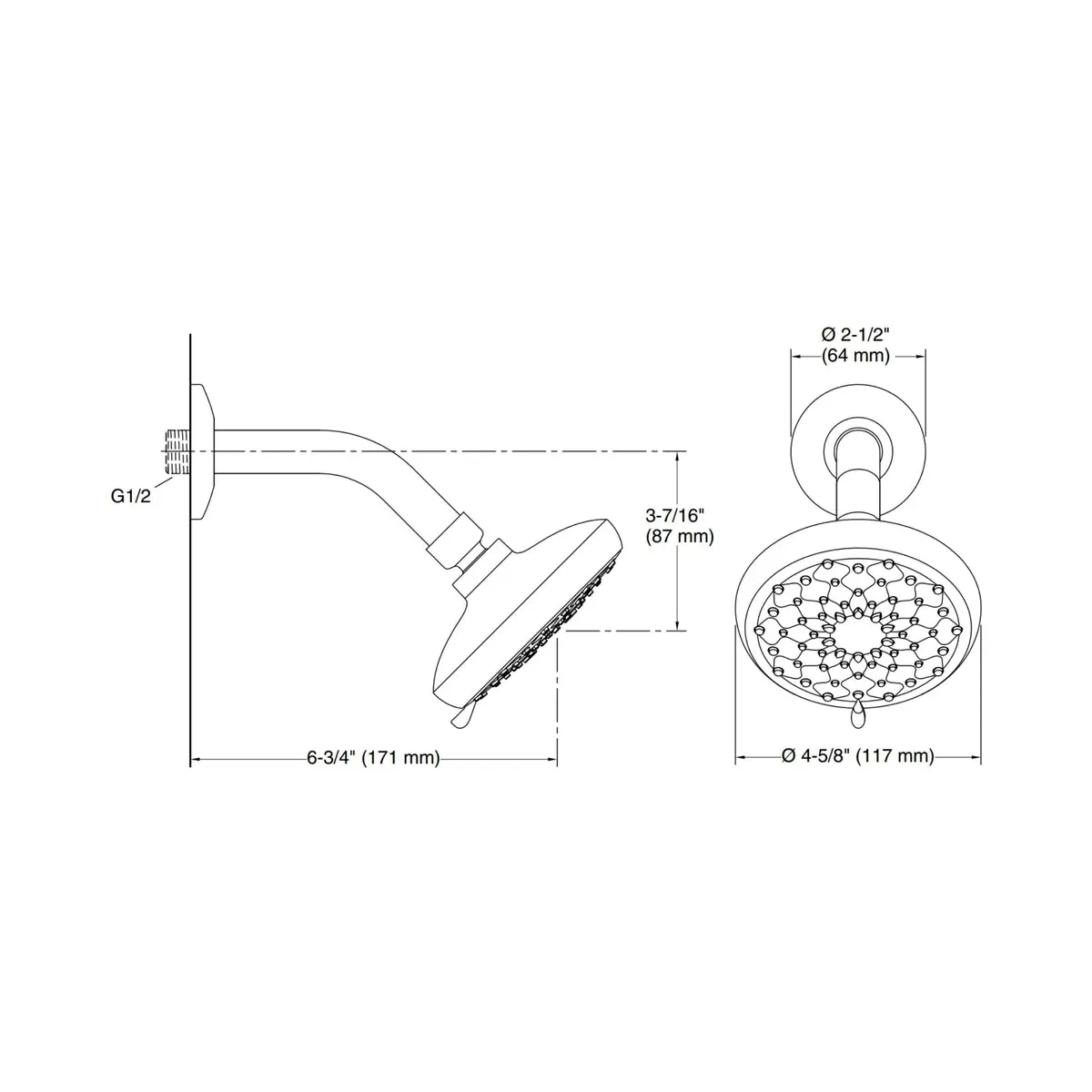 Kohler multi flow overhead shower awaken 72425IN-CP 72425IN-CP Chrome - image 2