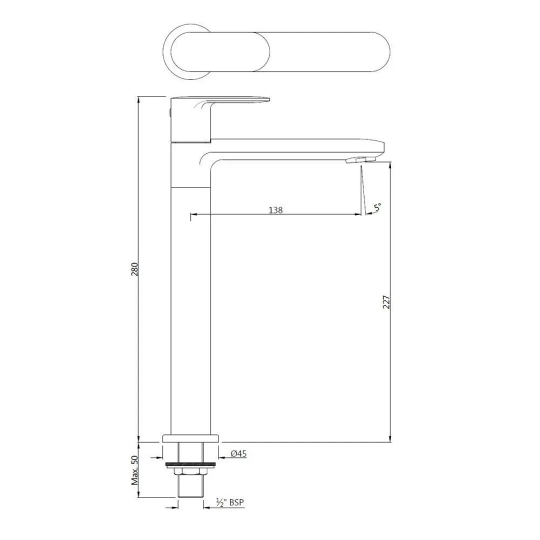 Jaquar table mounted tall boy basin tap Opal Prime OPP-BCH-15021PM Black Chrome - image 2