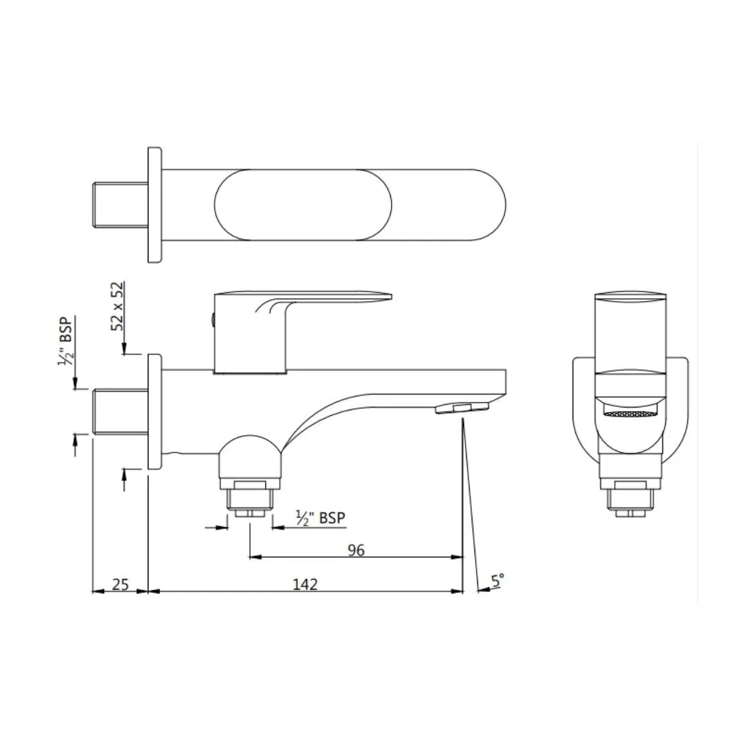 Jaquar wc area 2 way bib tap Opal Prime OPP-BLM-15041PM Black Matt - image 2