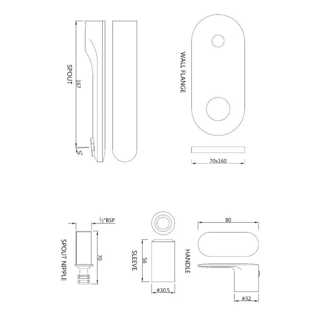 Jaquar wall mounted basin tap Opal Prime OPP-BLM-15441KPM Black Matt - image 2