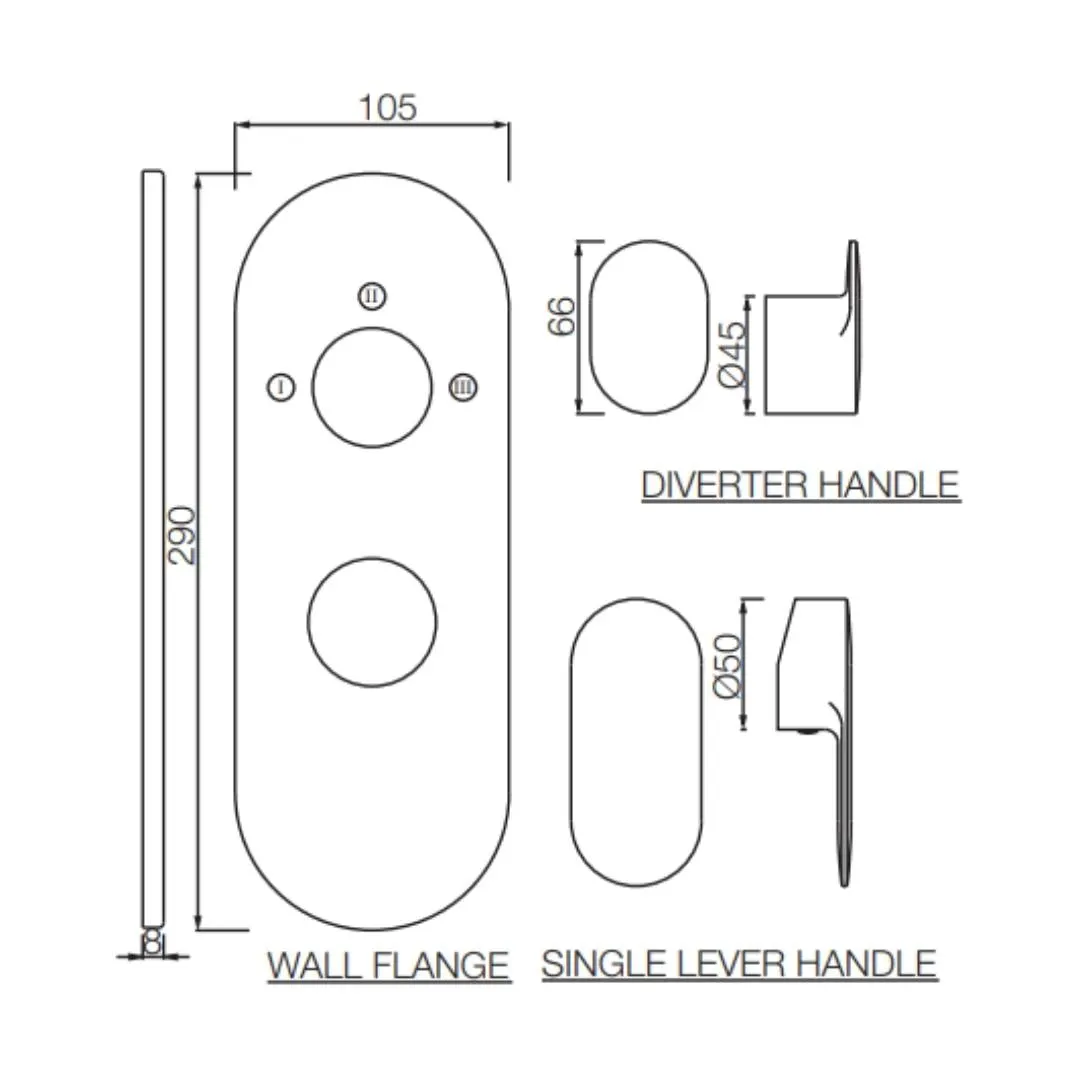 Jaquar 3 way diverter Opal Prime normal flow OPP-BLM-15783NKPM Black Matt - image 2