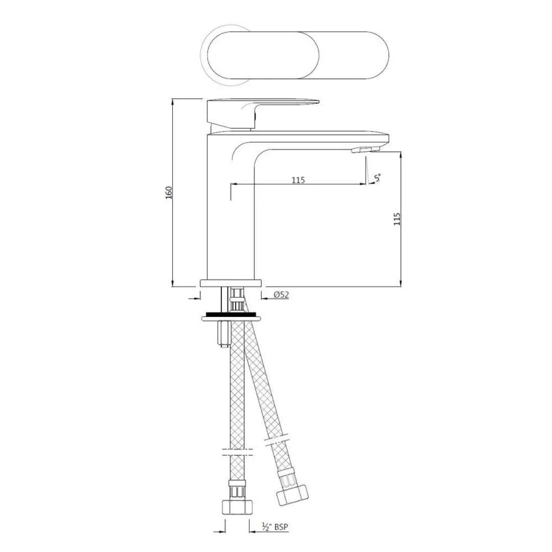 Jaquar table mounted regular basin mixer Opal Prime OPP-CHR-15011BPM Chrome - image 2