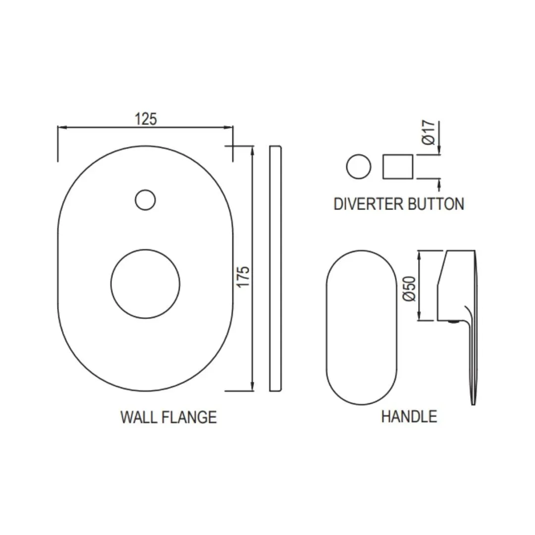 Jaquar 2 way diverter Opal Prime normal flow OPP-GBP-15065MKPM Gold Bright PVD - image 2