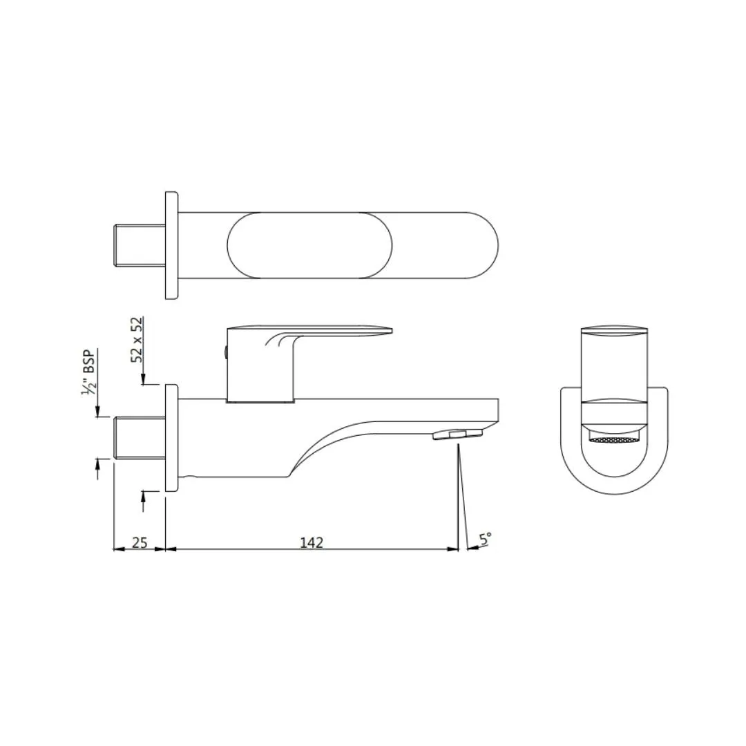 Jaquar wc area bib tap Opal Prime OPP-GRF-15037PM Graphite - image 2