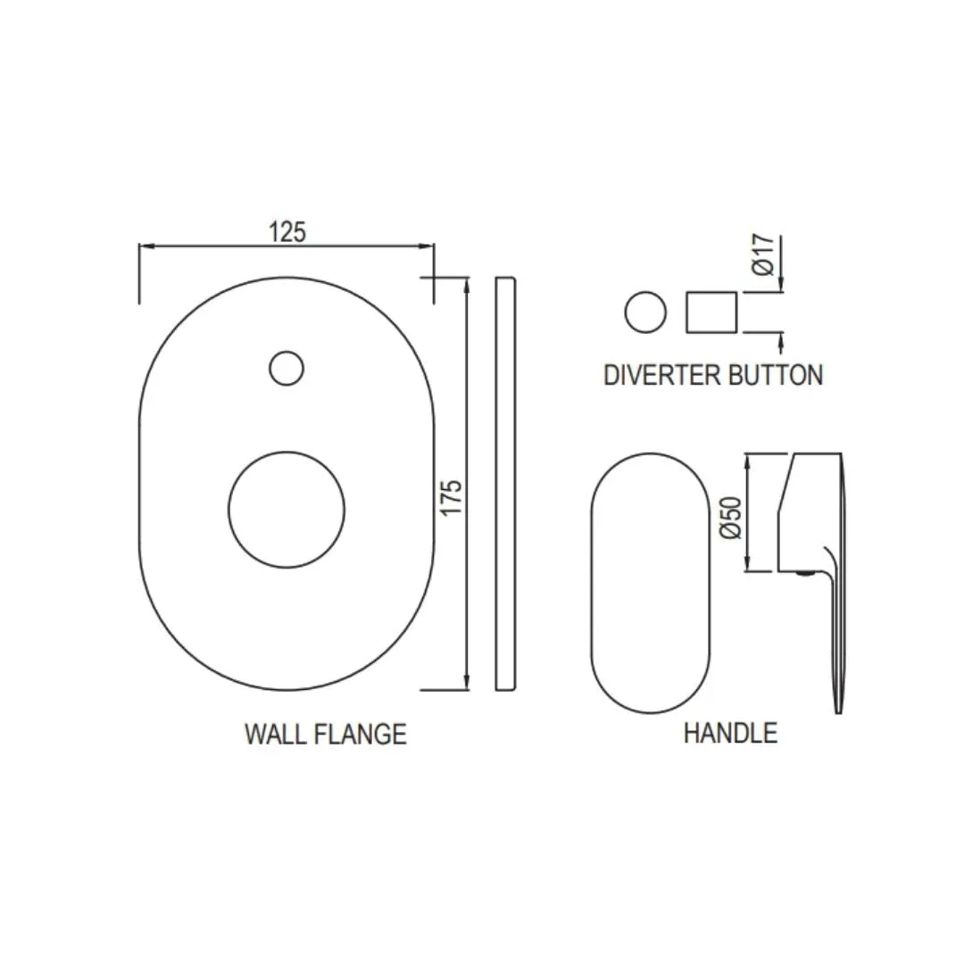 Jaquar 2 way diverter Opal Prime normal flow OPP-GRF-15065MKPM Graphite - image 2